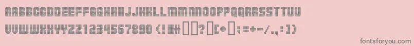 Czcionka Ballsoontherampage – szare czcionki na różowym tle
