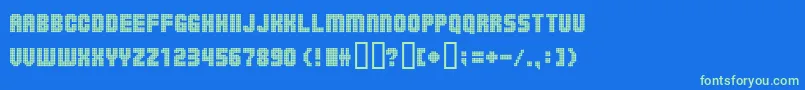 Ballsoontherampage Font – Green Fonts on Blue Background