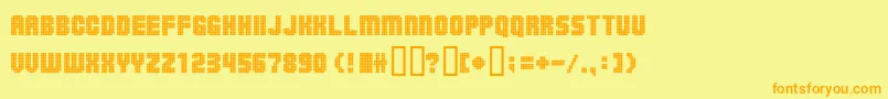 Шрифт Ballsoontherampage – оранжевые шрифты на жёлтом фоне