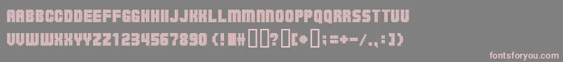 Fonte Ballsoontherampage – fontes rosa em um fundo cinza