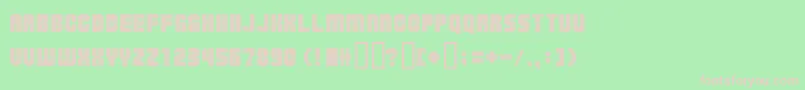 フォントBallsoontherampage – 緑の背景にピンクのフォント
