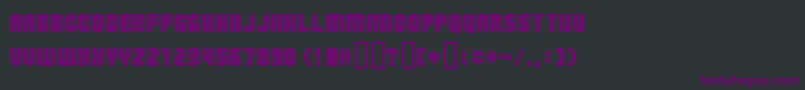 Шрифт Ballsoontherampage – фиолетовые шрифты на чёрном фоне