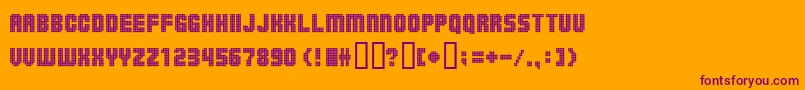 Шрифт Ballsoontherampage – фиолетовые шрифты на оранжевом фоне