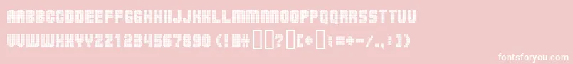 Ballsoontherampage-Schriftart – Weiße Schriften auf rosa Hintergrund
