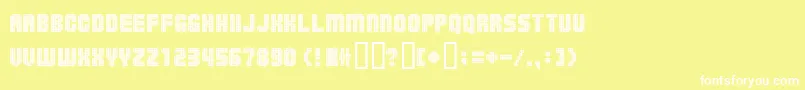 Ballsoontherampage Font – White Fonts on Yellow Background