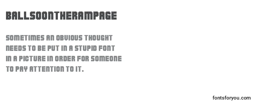 Review of the Ballsoontherampage Font