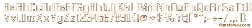 Шрифт PecotUpperOutline – коричневые шрифты на белом фоне