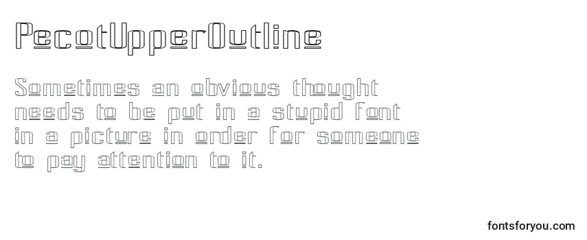 PecotUpperOutline Font