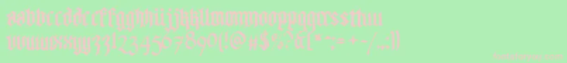 Walkdawalkthree Font – Pink Fonts on Green Background