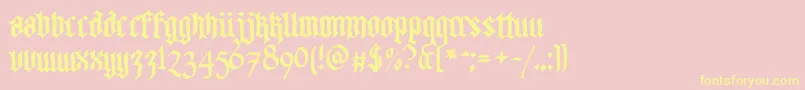 Walkdawalkthree Font – Yellow Fonts on Pink Background