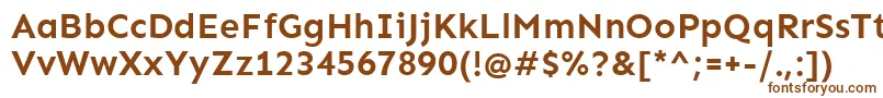 SenBold-fontti – ruskeat fontit valkoisella taustalla