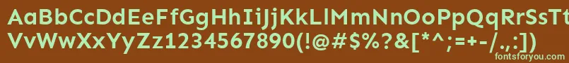 Шрифт SenBold – зелёные шрифты на коричневом фоне