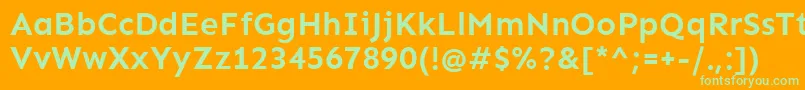 SenBold Font – Green Fonts on Orange Background