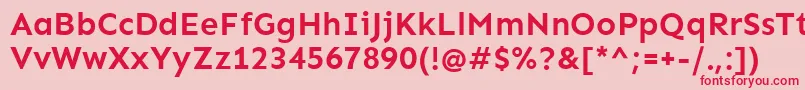 フォントSenBold – ピンクの背景に赤い文字