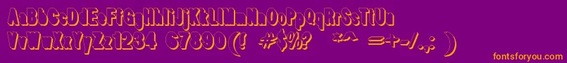 WhiteFree Font – Orange Fonts on Purple Background