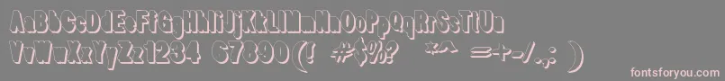 WhiteFree Font – Pink Fonts on Gray Background