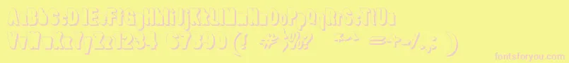 WhiteFree Font – Pink Fonts on Yellow Background