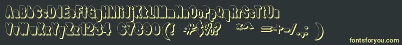 WhiteFree Font – Yellow Fonts on Black Background