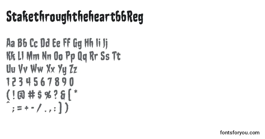 StakethroughtheheartbbReg Font – alphabet, numbers, special characters