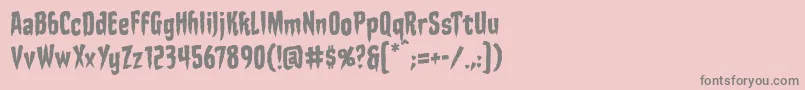 StakethroughtheheartbbReg Font – Gray Fonts on Pink Background