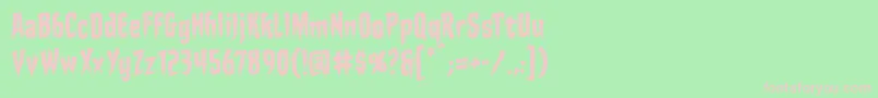 Шрифт StakethroughtheheartbbReg – розовые шрифты на зелёном фоне