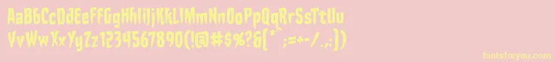 StakethroughtheheartbbReg Font – Yellow Fonts on Pink Background