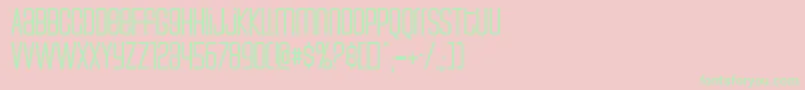 Weltron ffy Font – Green Fonts on Pink Background