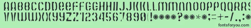 Mute Fruit Skimpy Krash Font – Black Fonts on Green Background