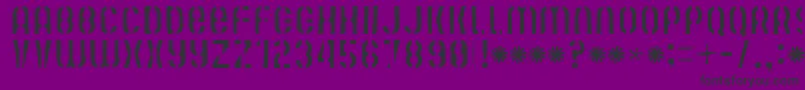 Mute Fruit Skimpy Krash-Schriftart – Schwarze Schriften auf violettem Hintergrund