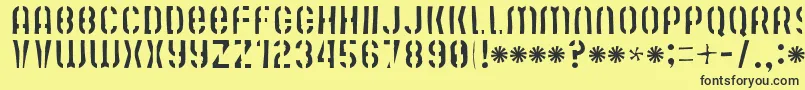 Mute Fruit Skimpy Krash Font – Black Fonts on Yellow Background