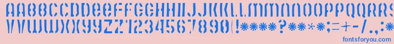 Mute Fruit Skimpy Krash Font – Blue Fonts on Pink Background