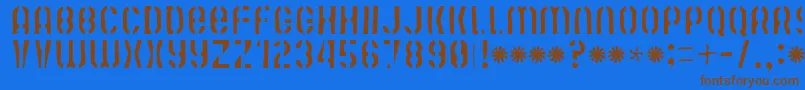 Mute Fruit Skimpy Krash Font – Brown Fonts on Blue Background