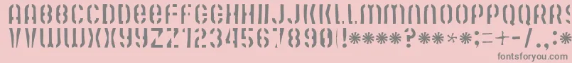 フォントMute Fruit Skimpy Krash – ピンクの背景に灰色の文字