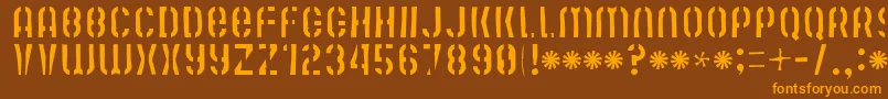 Police Mute Fruit Skimpy Krash – polices orange sur fond brun