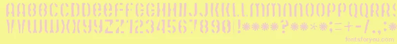 Mute Fruit Skimpy Krash Font – Pink Fonts on Yellow Background