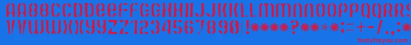 Mute Fruit Skimpy Krash Font – Red Fonts on Blue Background