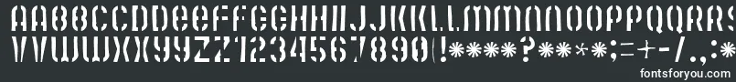 Mute Fruit Skimpy Krash Font – White Fonts on Black Background