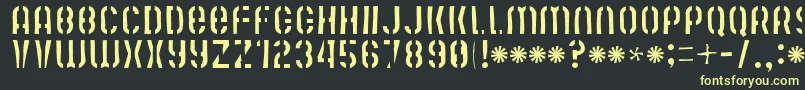 Mute Fruit Skimpy Krash Font – Yellow Fonts on Black Background