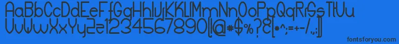 KeylaBold Font – Black Fonts on Blue Background