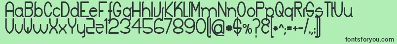フォントKeylaBold – 緑の背景に黒い文字