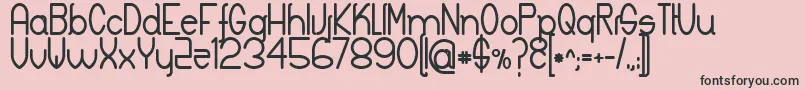 フォントKeylaBold – ピンクの背景に黒い文字