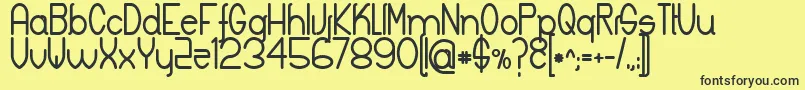 Czcionka KeylaBold – czarne czcionki na żółtym tle