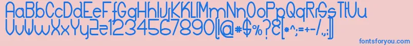 KeylaBold-Schriftart – Blaue Schriften auf rosa Hintergrund