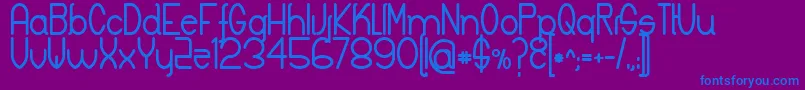 KeylaBold-Schriftart – Blaue Schriften auf violettem Hintergrund