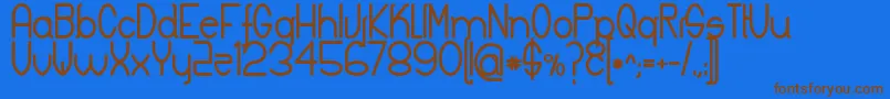 KeylaBold Font – Brown Fonts on Blue Background