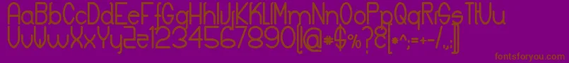 Czcionka KeylaBold – brązowe czcionki na fioletowym tle
