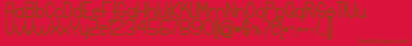 KeylaBold-fontti – ruskeat fontit punaisella taustalla