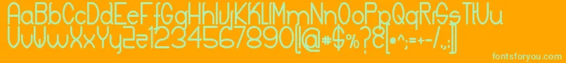 フォントKeylaBold – オレンジの背景に緑のフォント