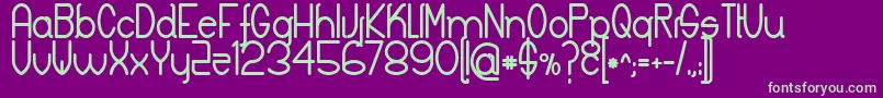 フォントKeylaBold – 紫の背景に緑のフォント