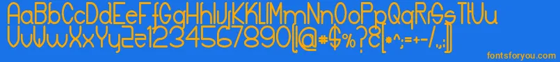 KeylaBold-fontti – oranssit fontit sinisellä taustalla